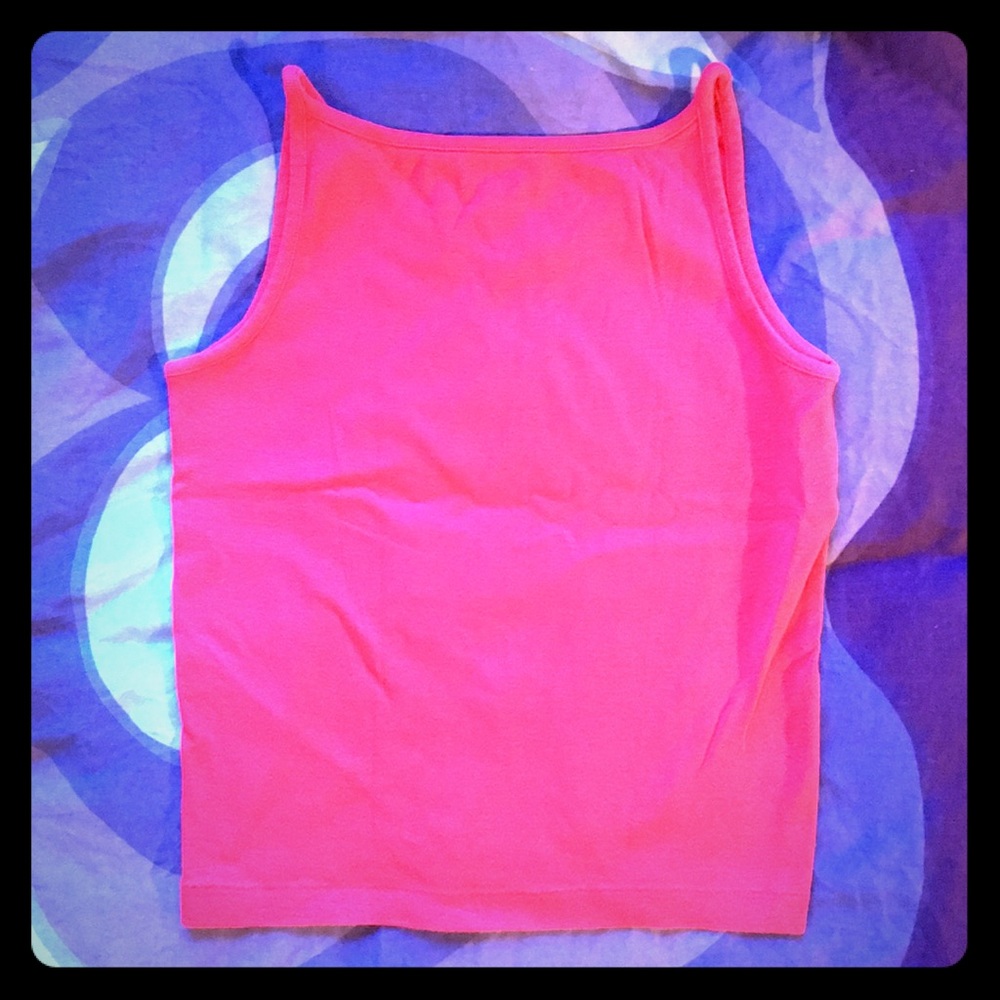 Vintage hot pink cotton tank